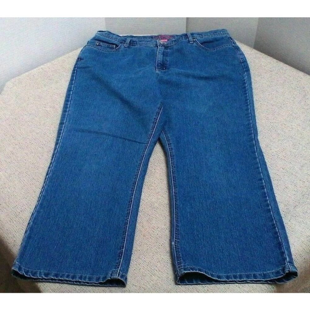 Liz & Me Women's Jeans (38x26) Signature Tummy-Support Stretch Med-Wash Sz 18WP - Picture 2 of 16